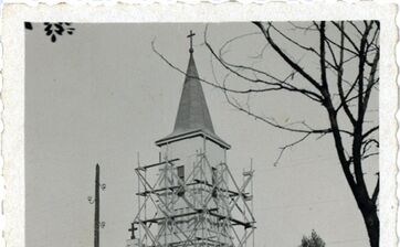 1956 - Das Verputzen der Kirche