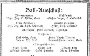 1928 - Ball Ausschuss